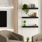 Classic Black Floating Shelf | 3 Inch Thick