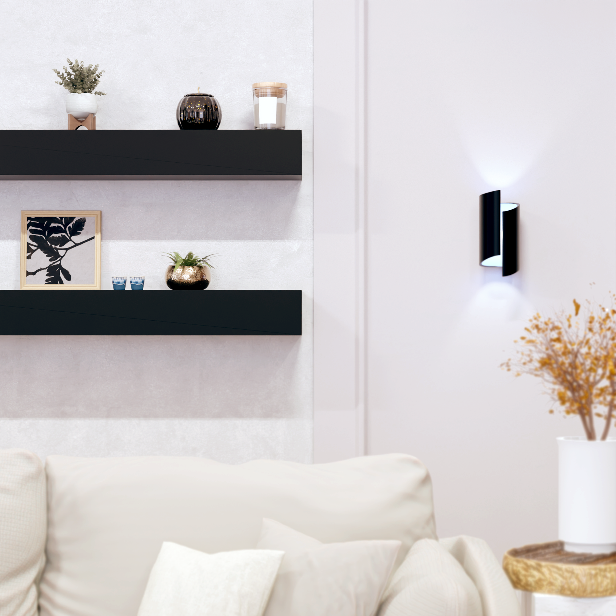Classic Black Floating Shelf | 6 Inch Thick