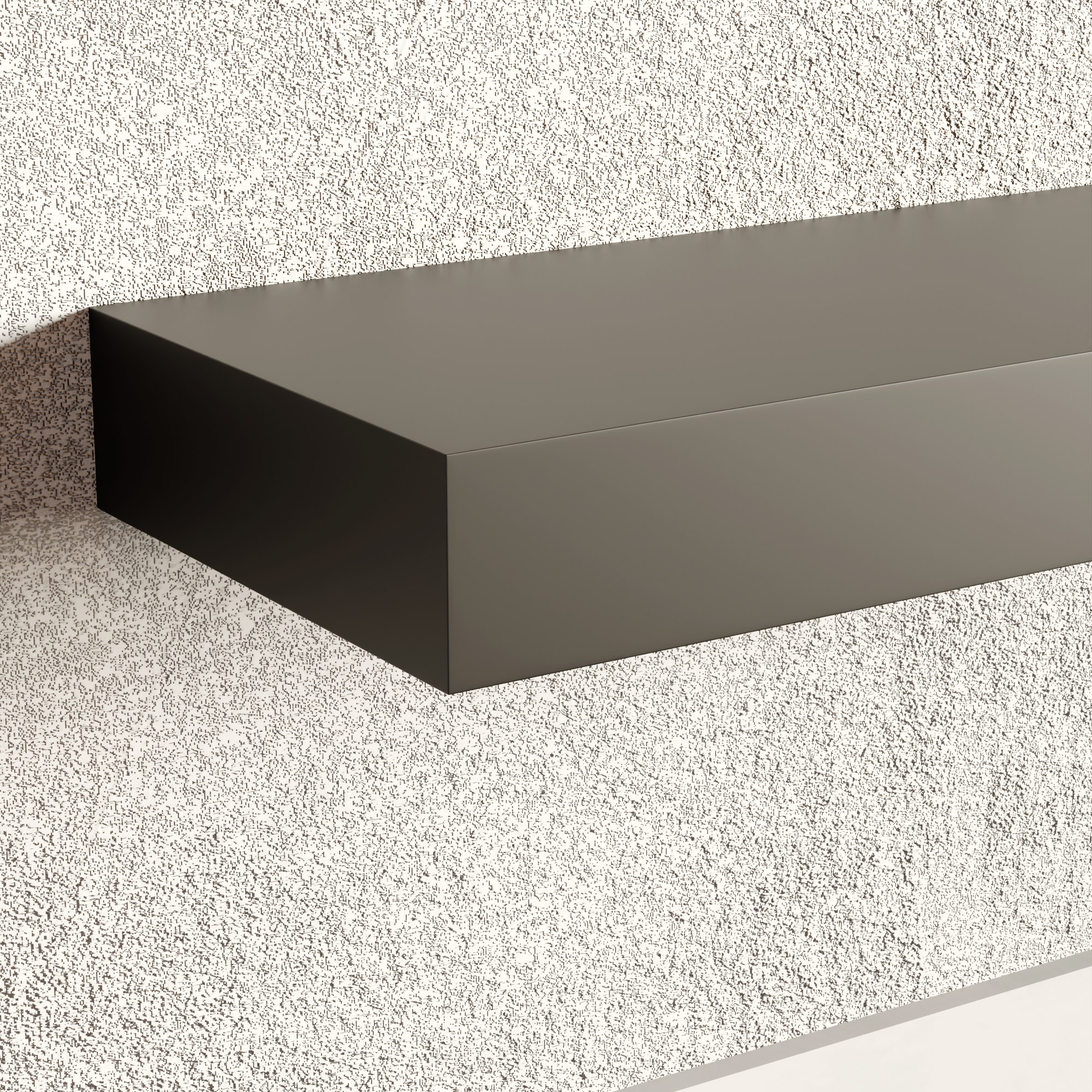 Classic Black Floating Shelf | 3 Inch Thick