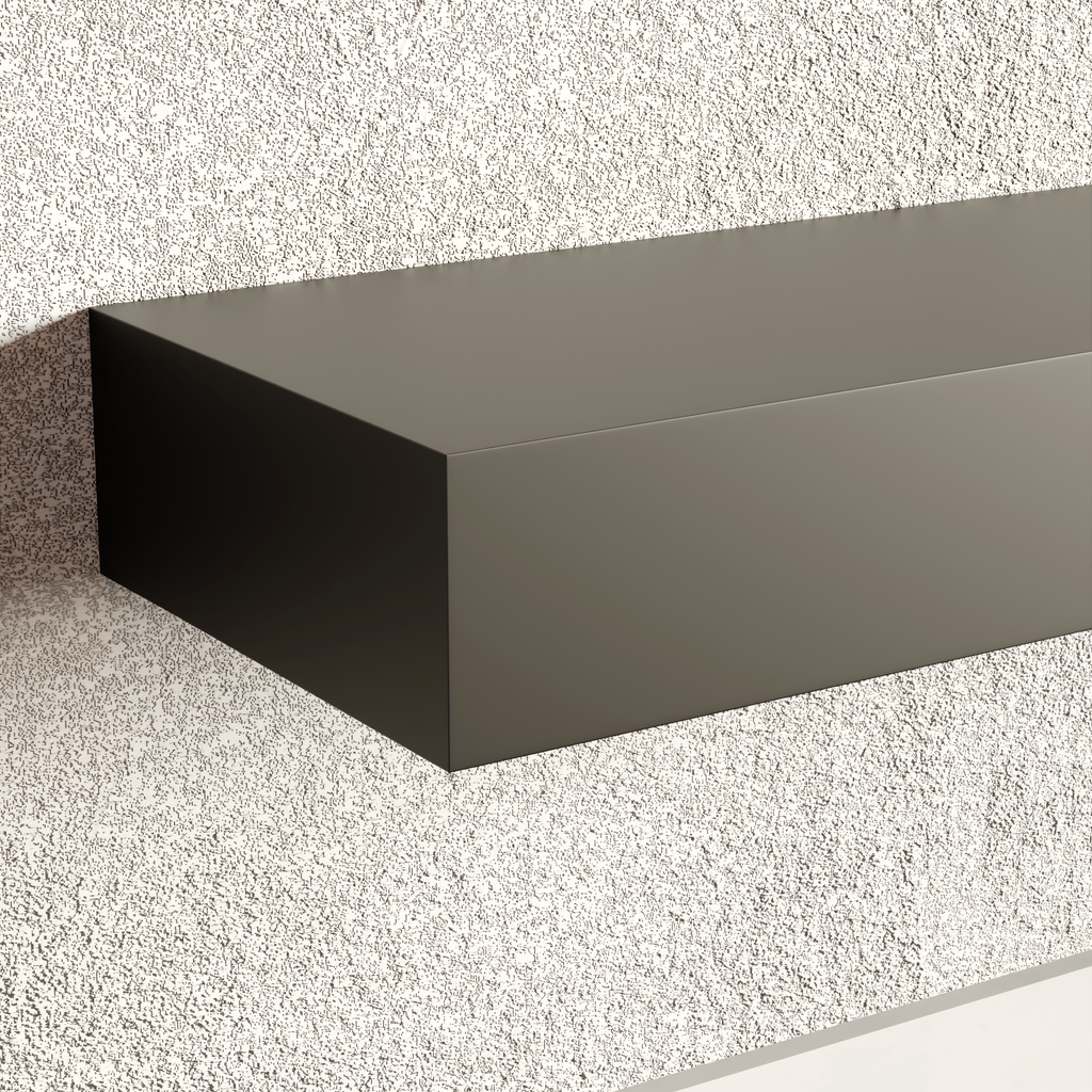 Classic Black Floating Shelf | 4 Inch Thick