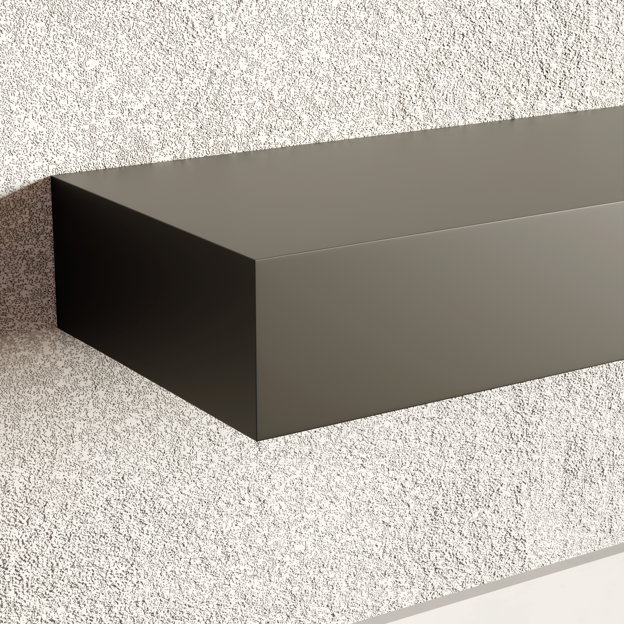 Classic Black Floating Shelf | 4 Inch Thick