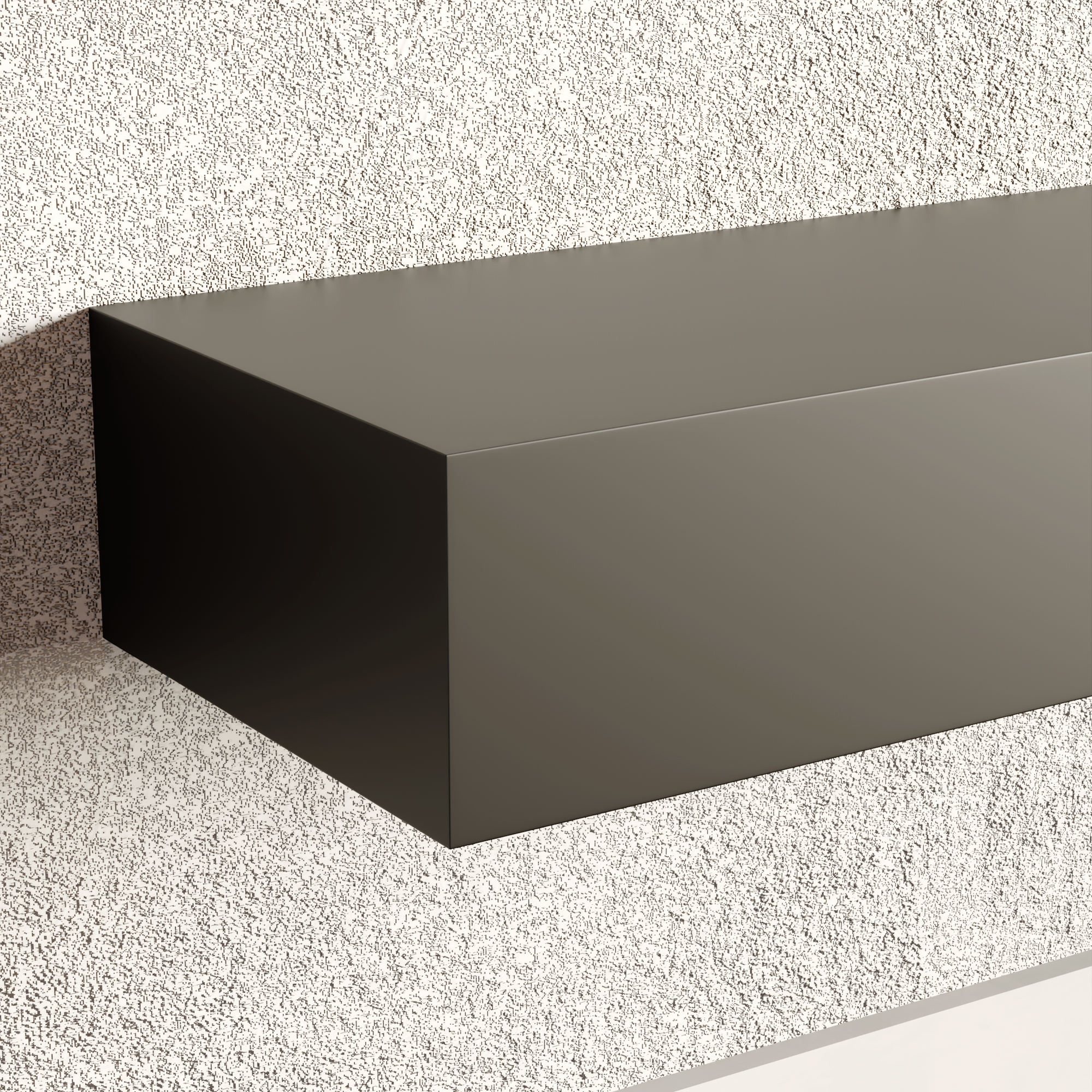 Classic Black Floating Shelf | 5 Inch Thick
