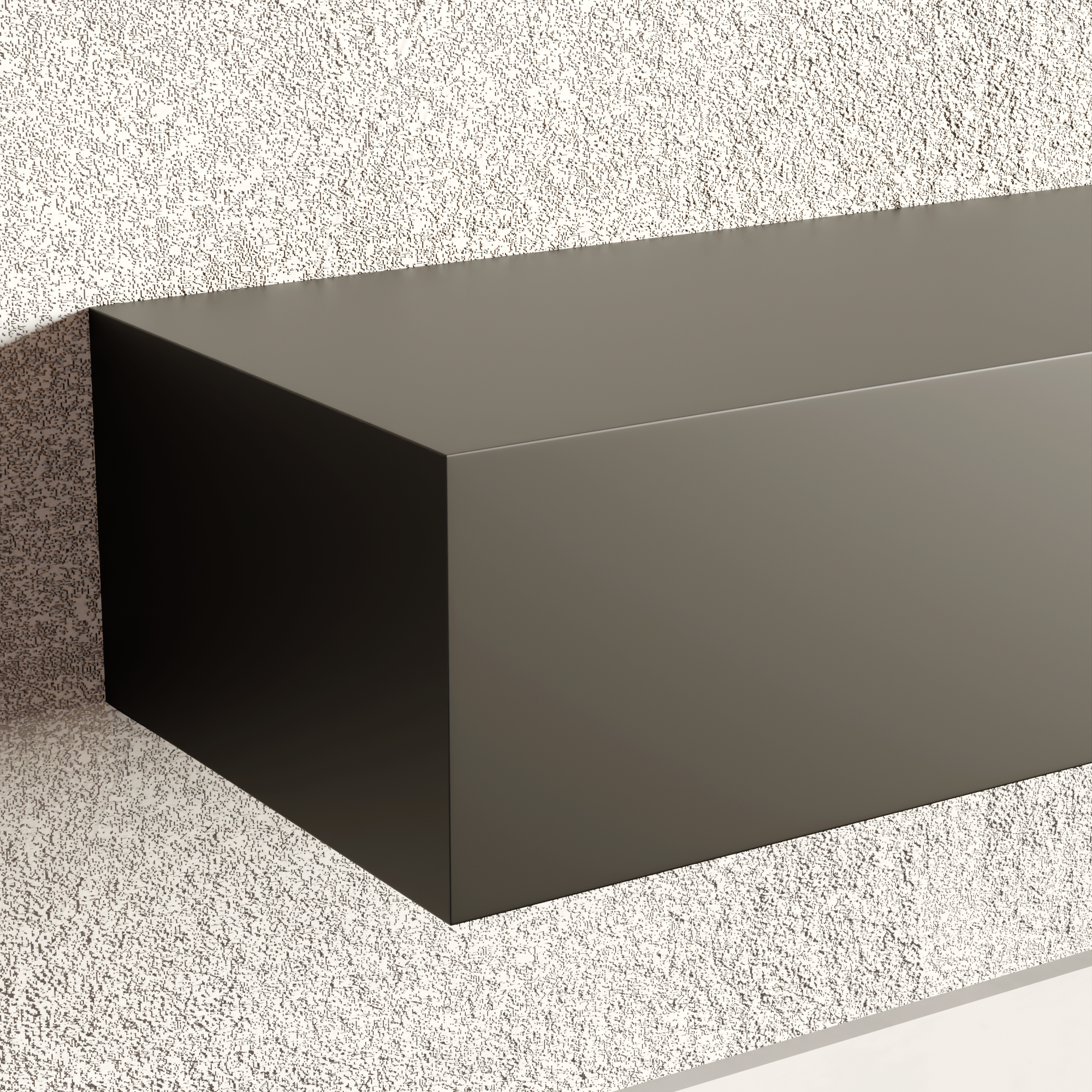 Classic Black Floating Shelf | 6 Inch Thick