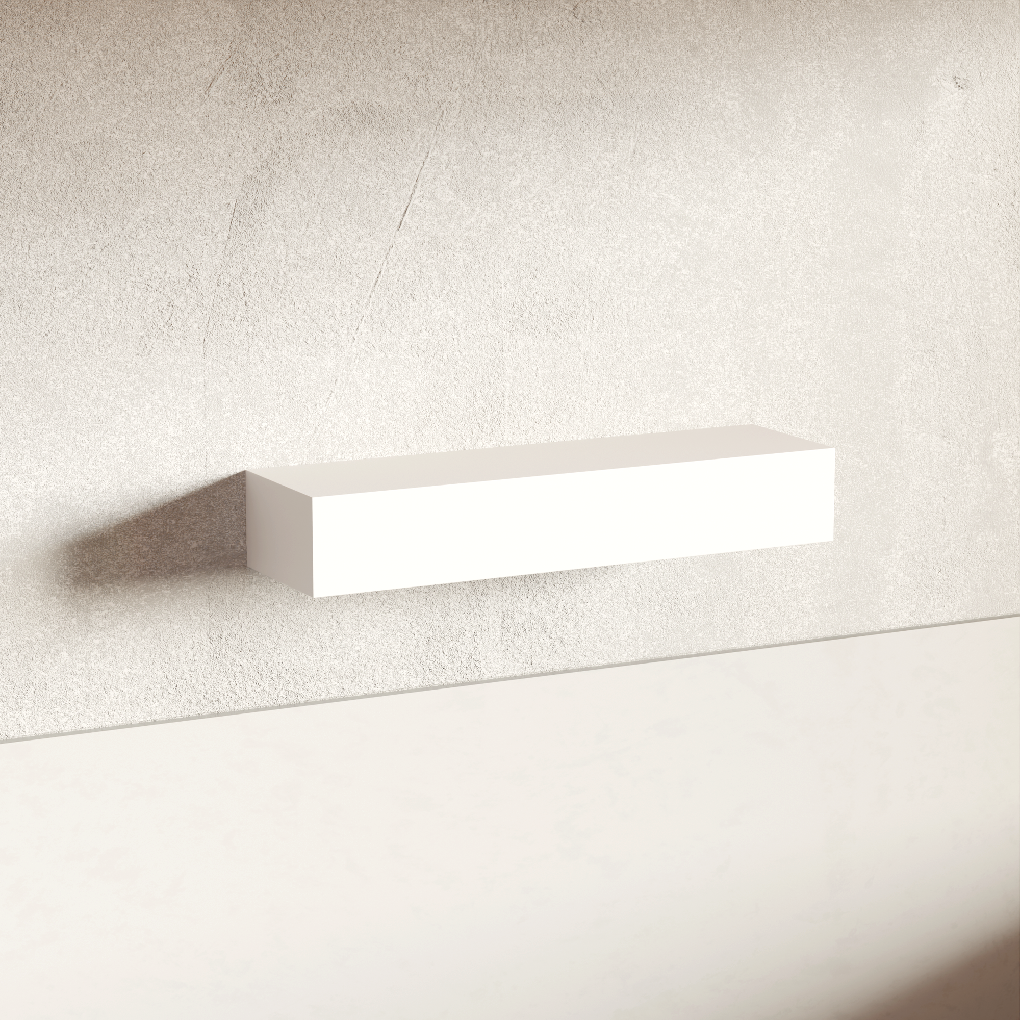 Classic White Floating Shelf | 6 Inch Thick