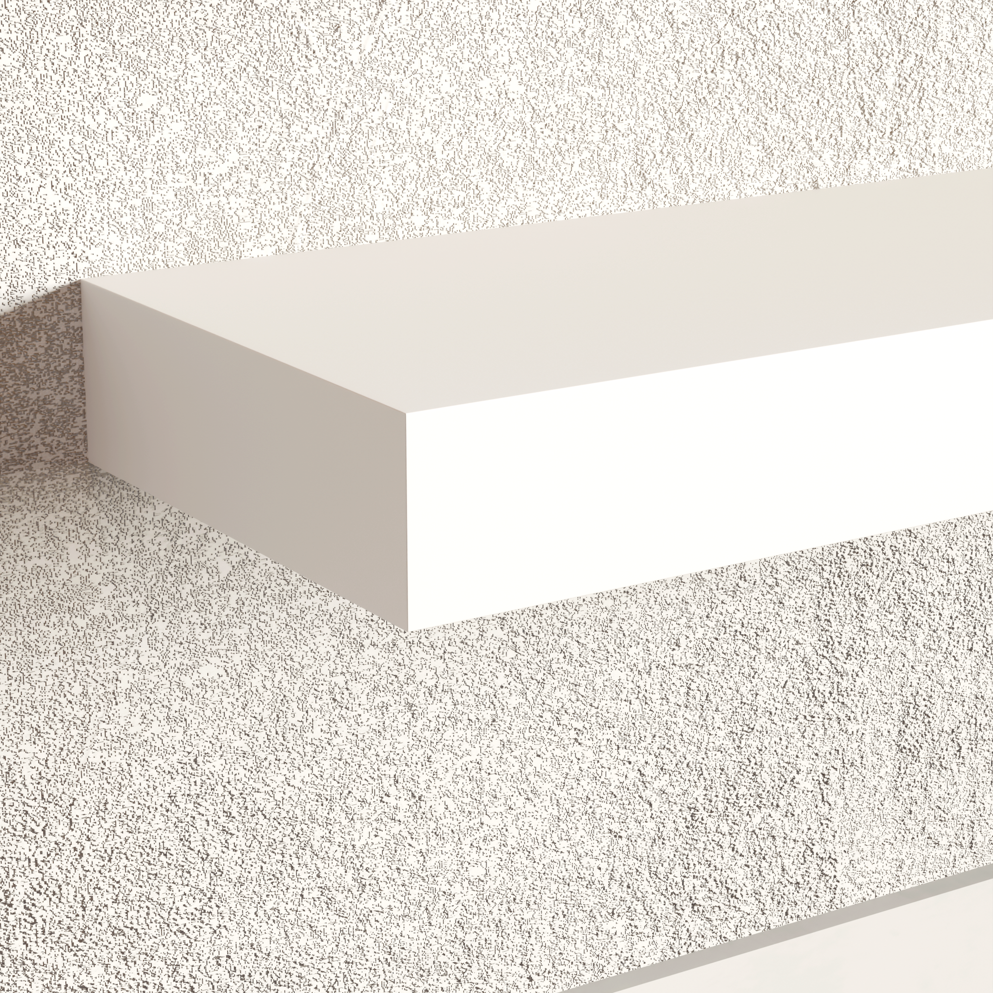 Classic White Floating Shelf | 3 Inch Thick