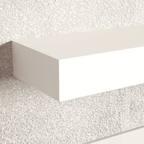 Classic White Floating Shelf | 4 Inch Thick