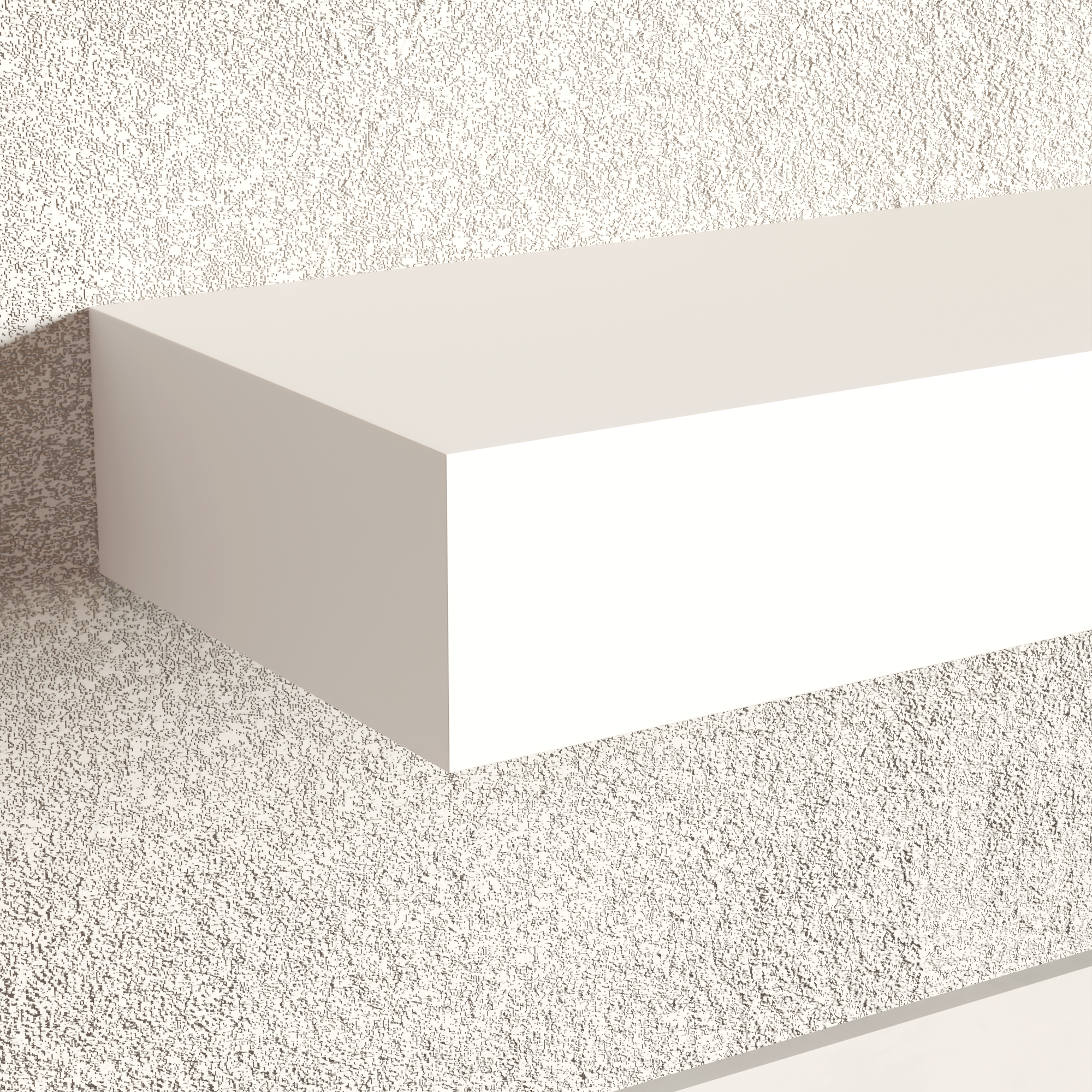 Classic White Floating Shelf | 4 Inch Thick