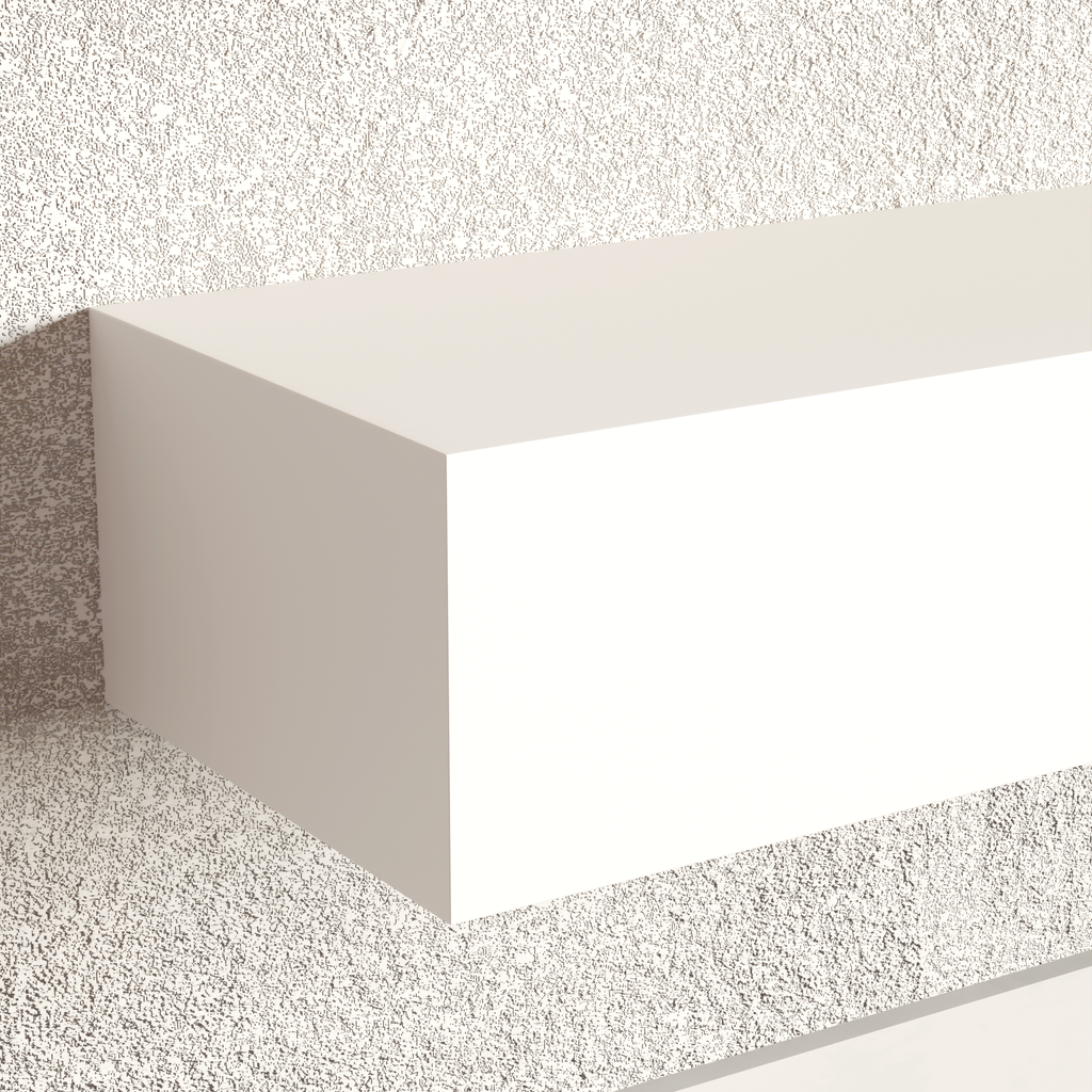 Classic White Floating Shelf | 6 Inch Thick