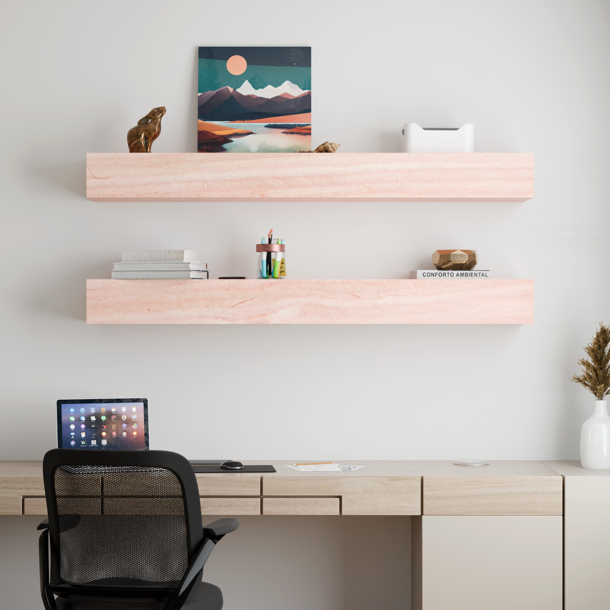 Country Maple Floating Shelf | 6 Inch Thick