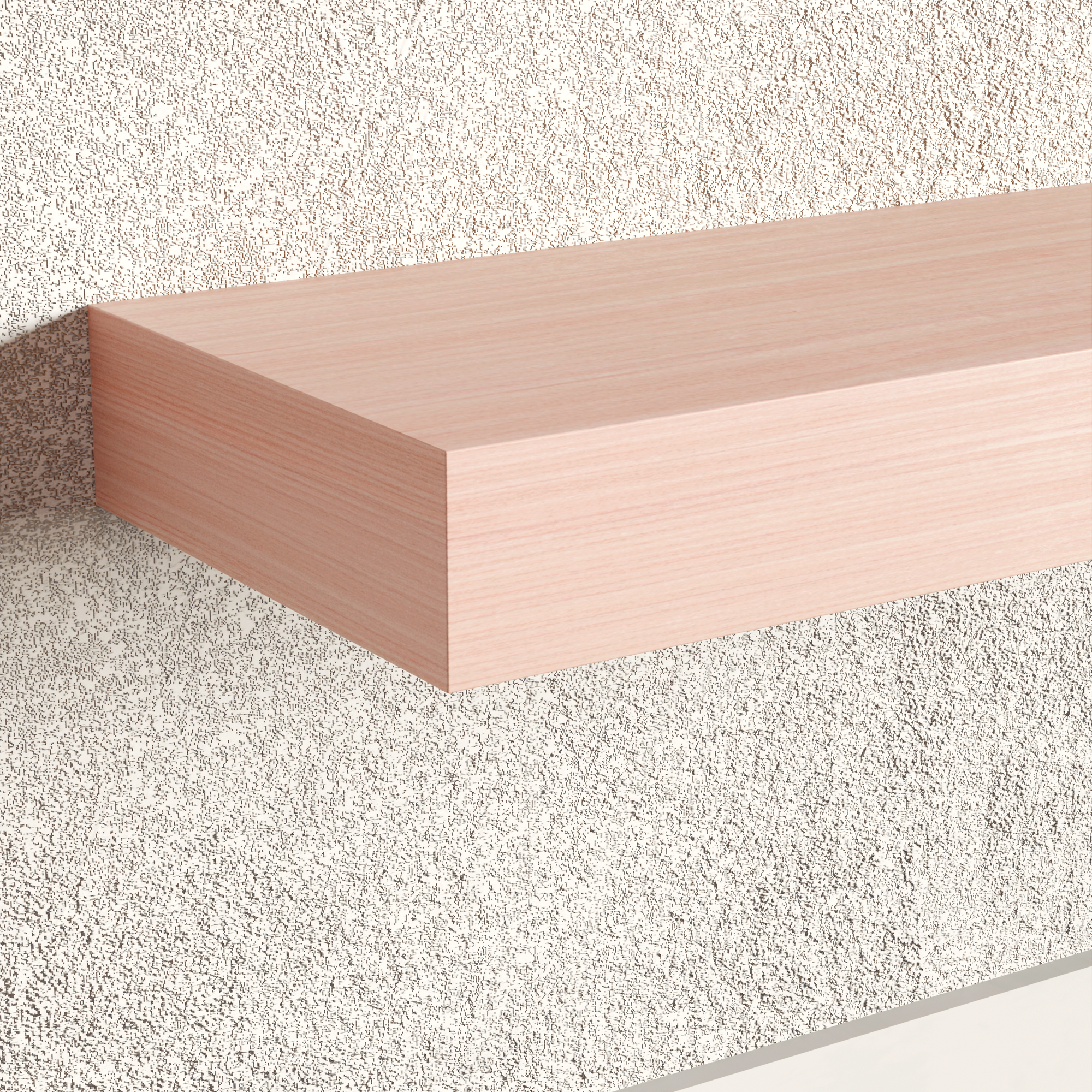 Country Maple Floating Shelf | 3 Inch Thick