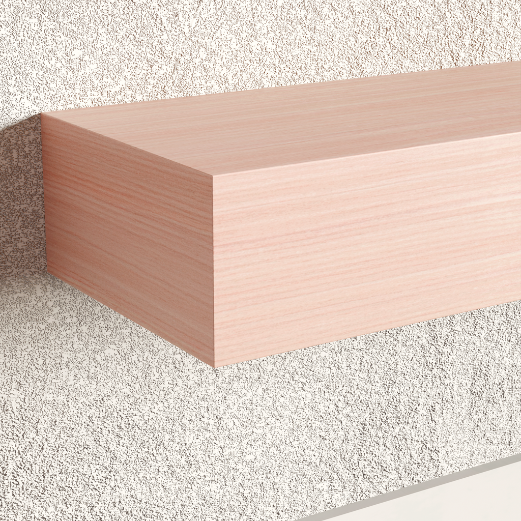 Country Maple Floating Shelf | 5 Inch Thick