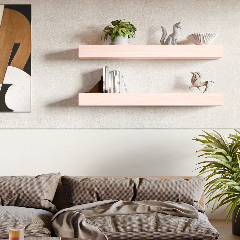 Country Maple Floating Shelf | 4 Inch Thick