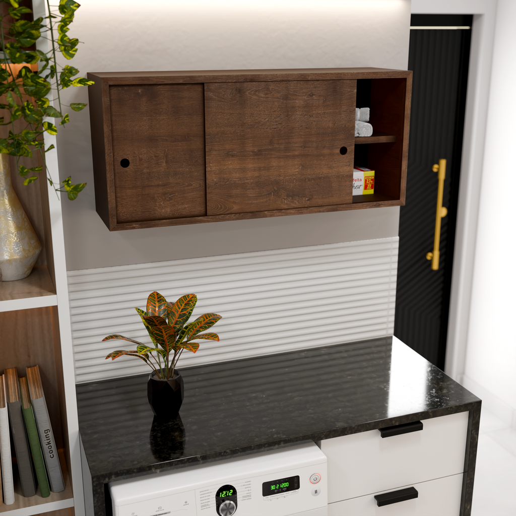 Hardwood Veneer Cupboard With Shelf