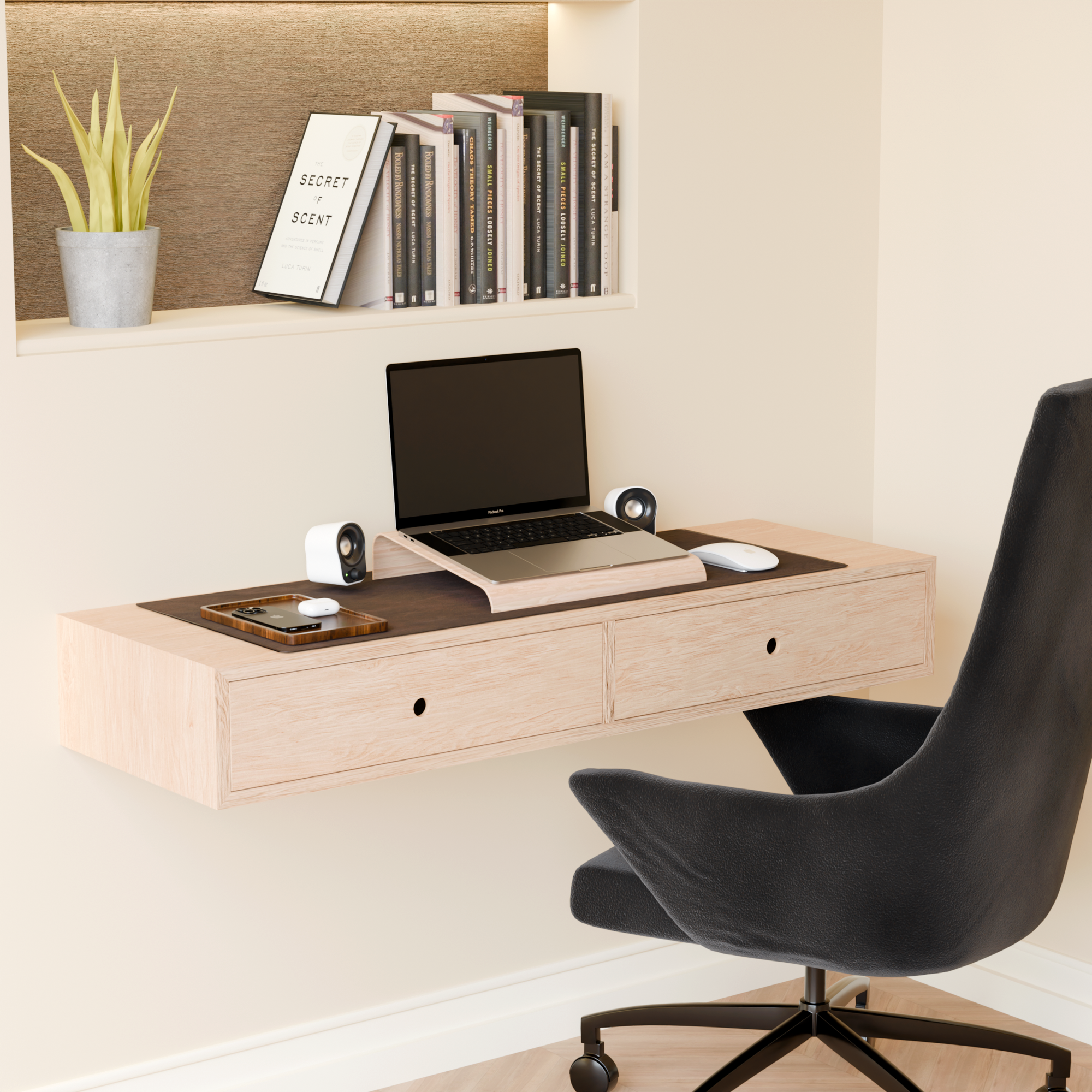 Hardwood Floating Desk