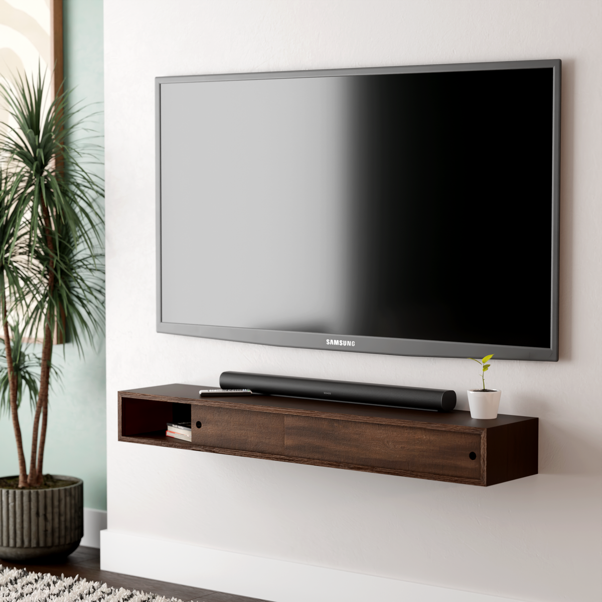 Hardwood Veneer Media Console