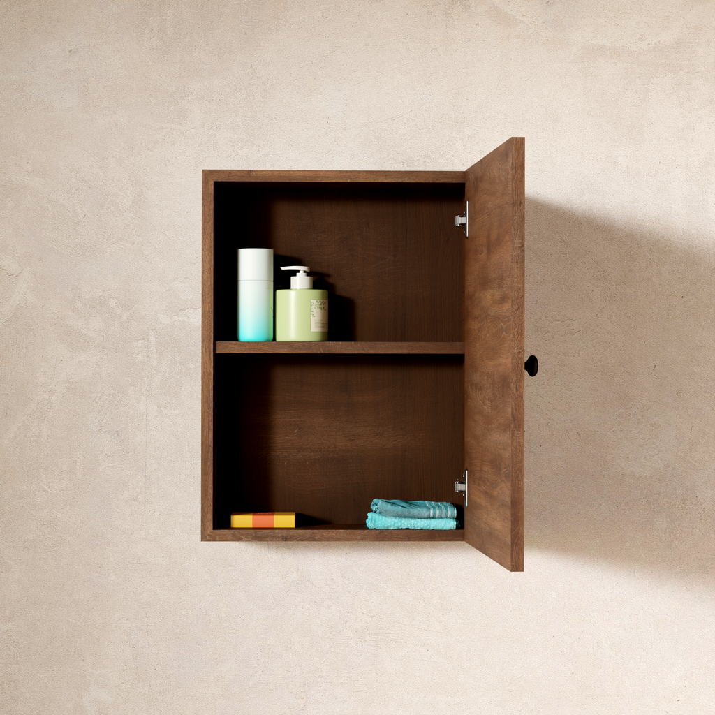 Hardwood Veneer Medicine Cabinet With Shelf