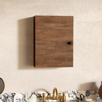 Hardwood Veneer Medicine Cabinet With Shelf