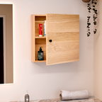 Hardwood Veneer Medicine Cabinet With Shelf