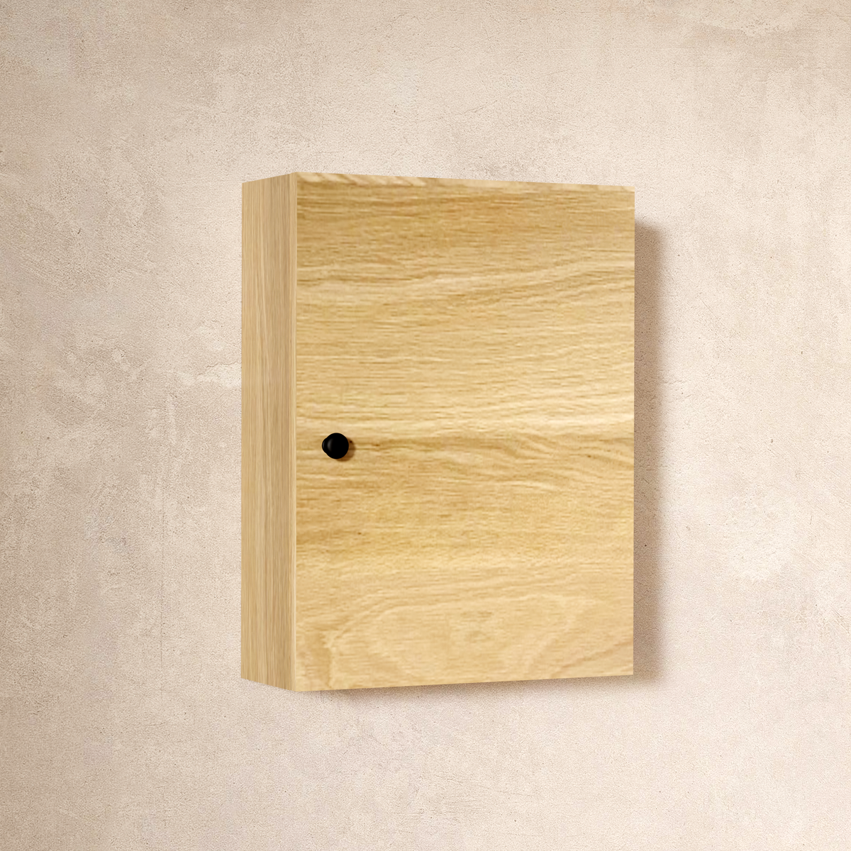 Hardwood Veneer Medicine Cabinet With Shelf