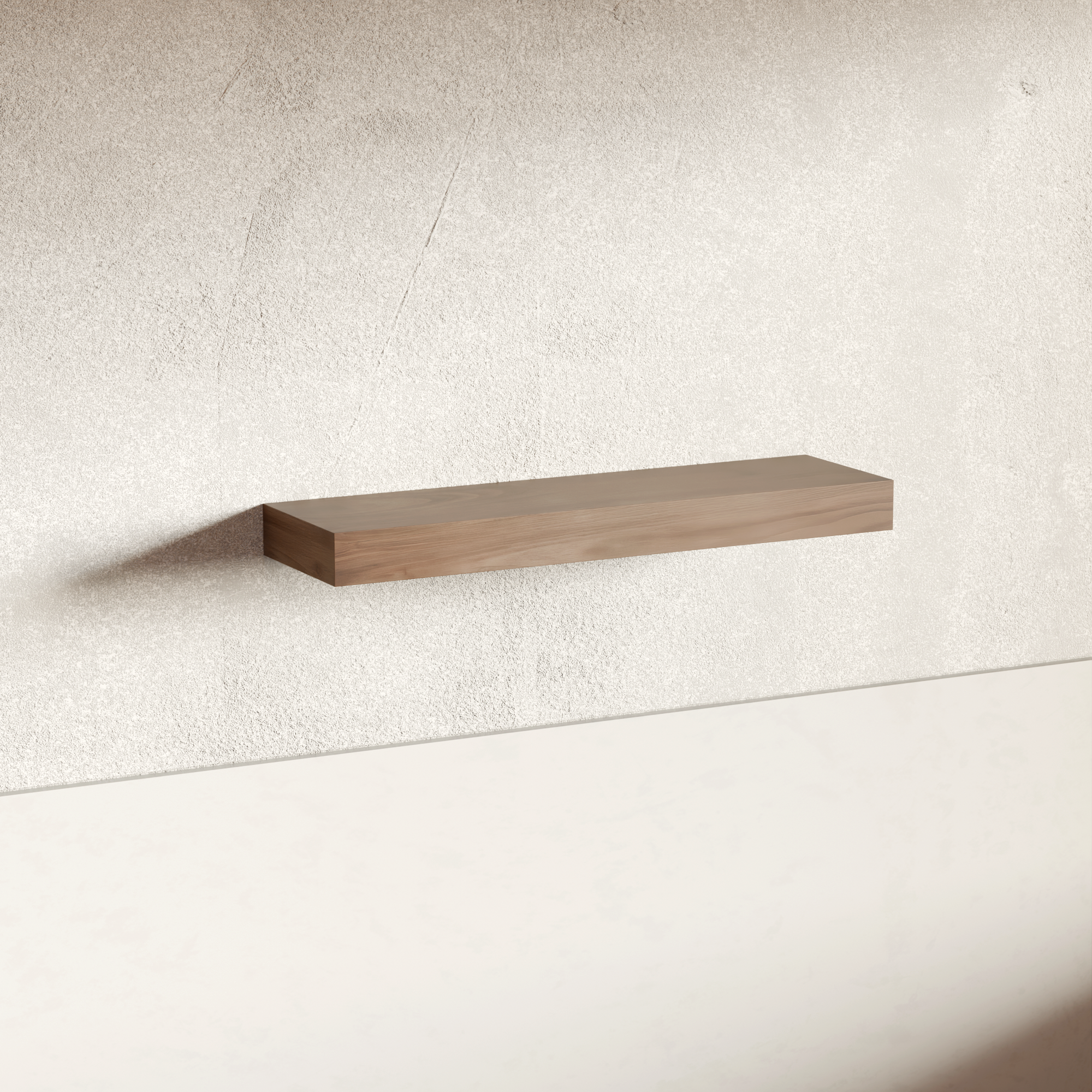 Walnut Floating Shelf | 3 Inch Thick