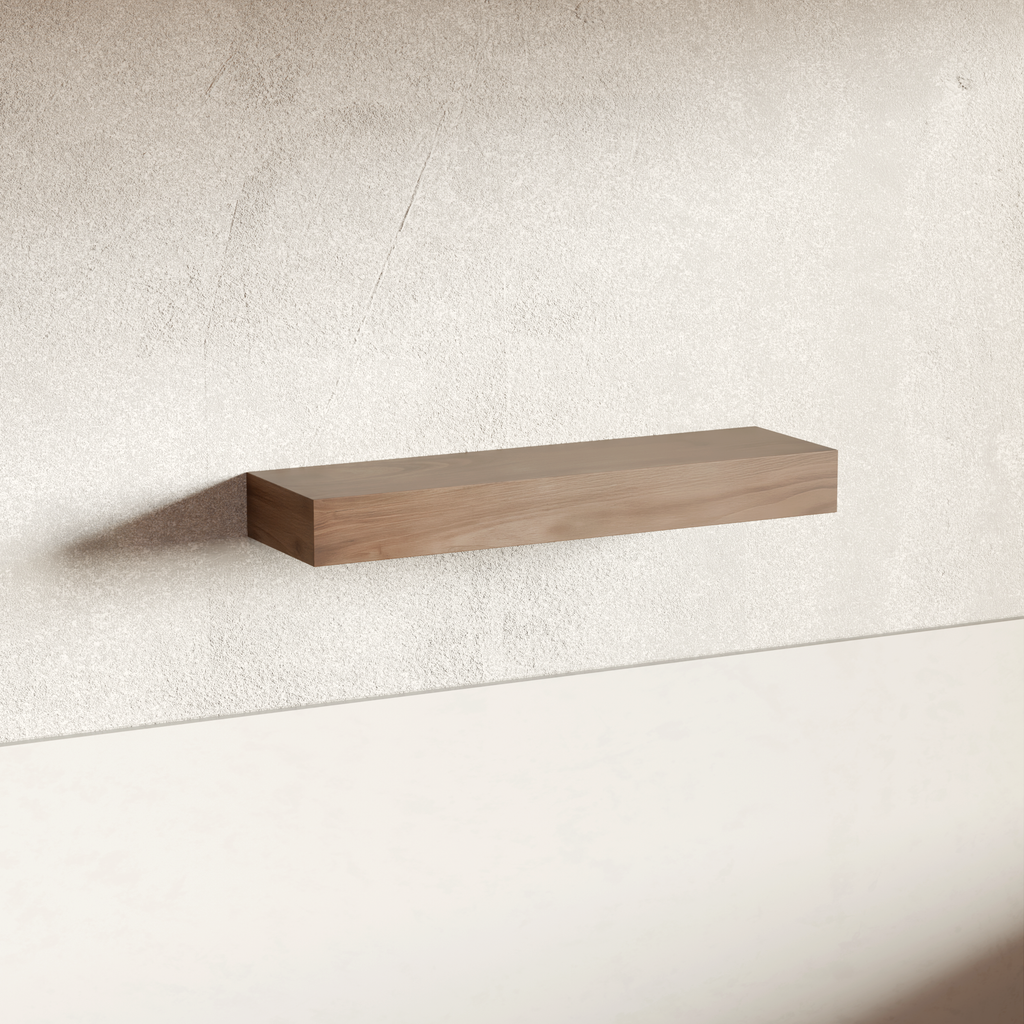 Walnut Floating Shelf | 4 Inch Thick