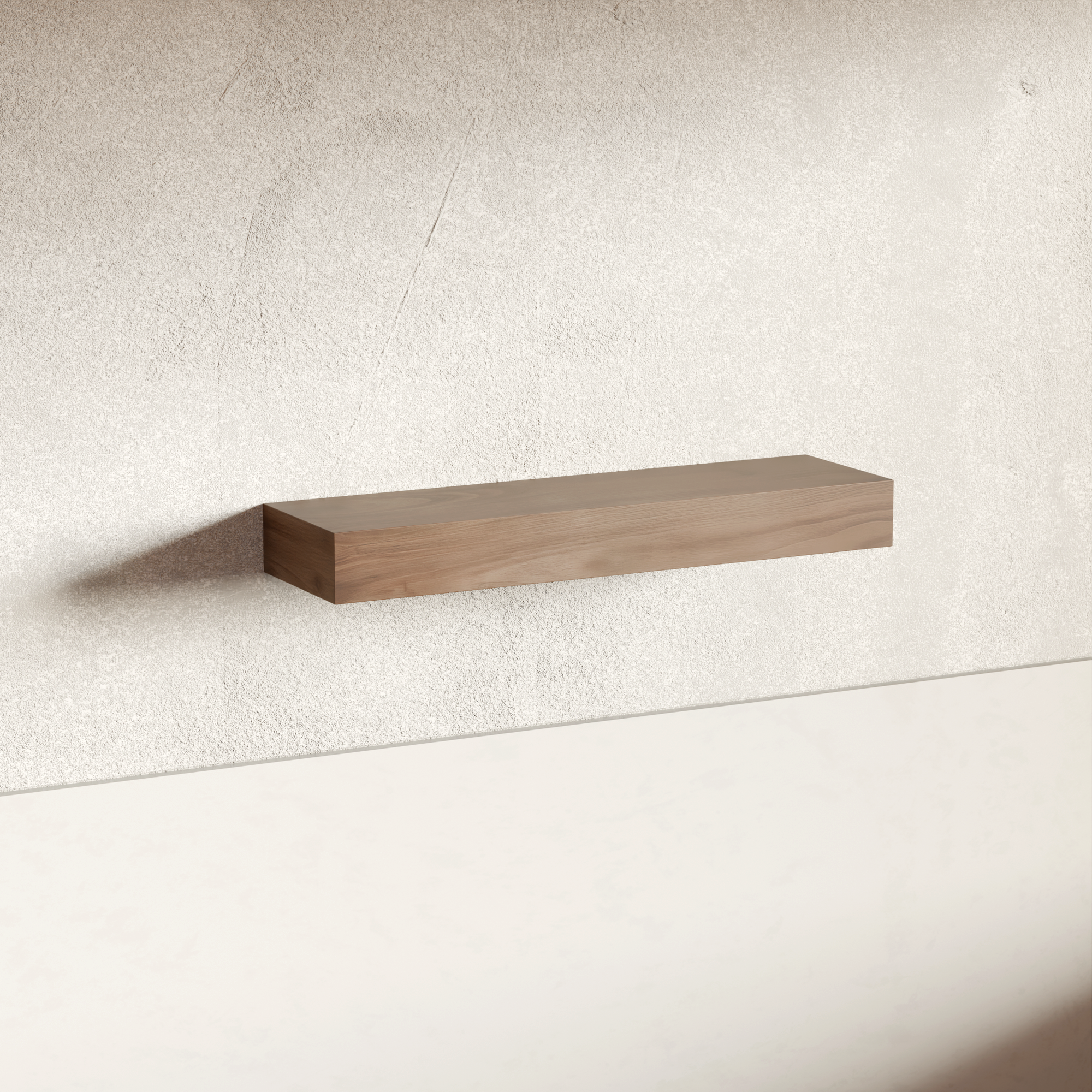 Walnut Floating Shelf | 4 Inch Thick