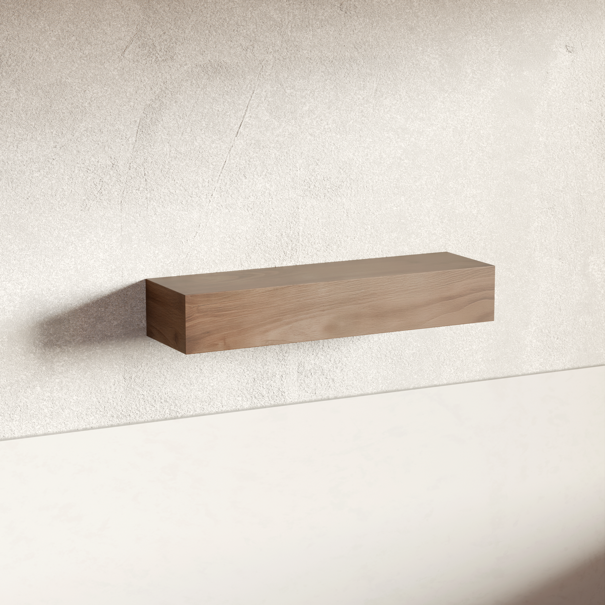 Walnut Floating Shelf | 6 Inch Thick