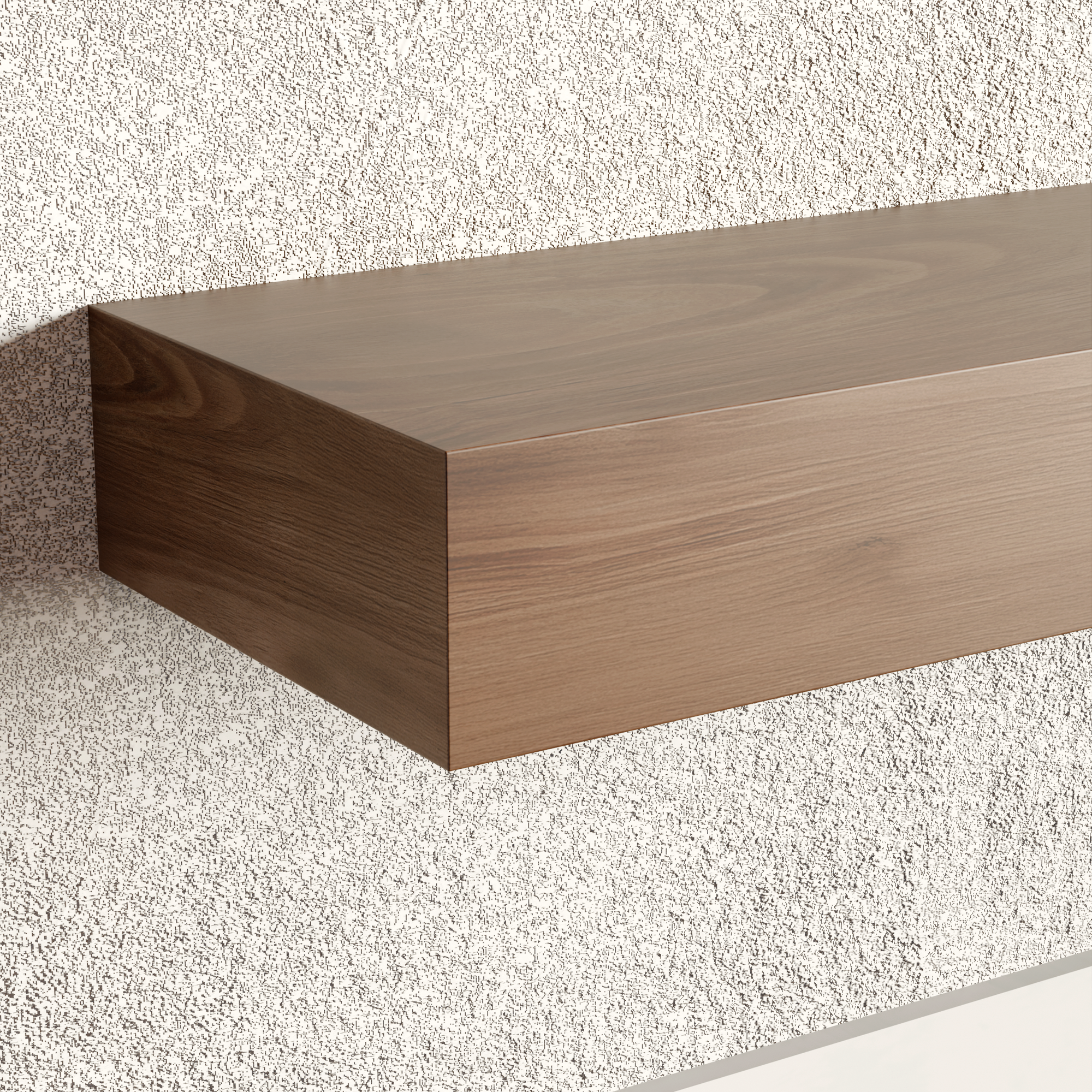 Walnut Floating Shelf | 4 Inch Thick
