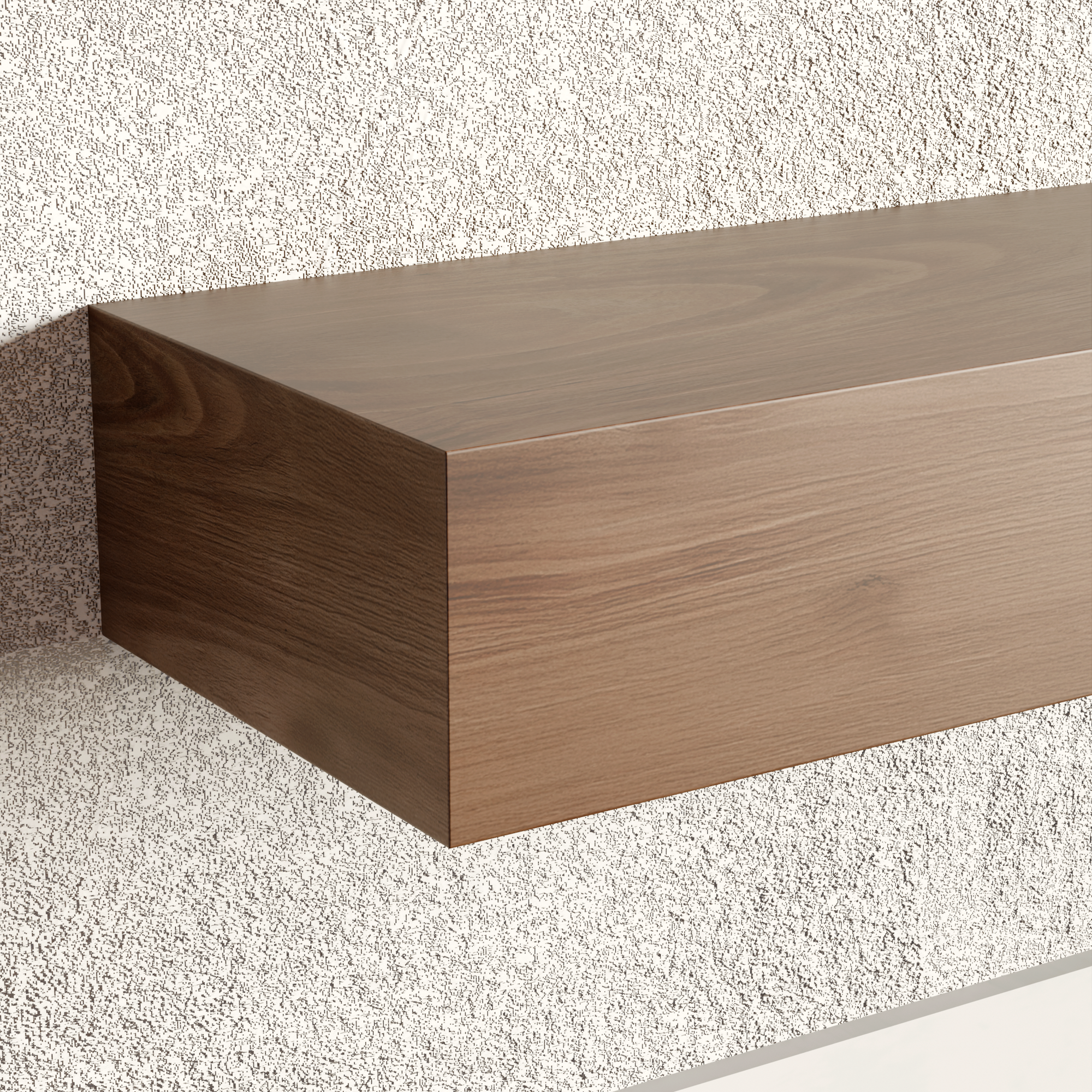 Walnut Floating Shelf | 5 Inch Thick