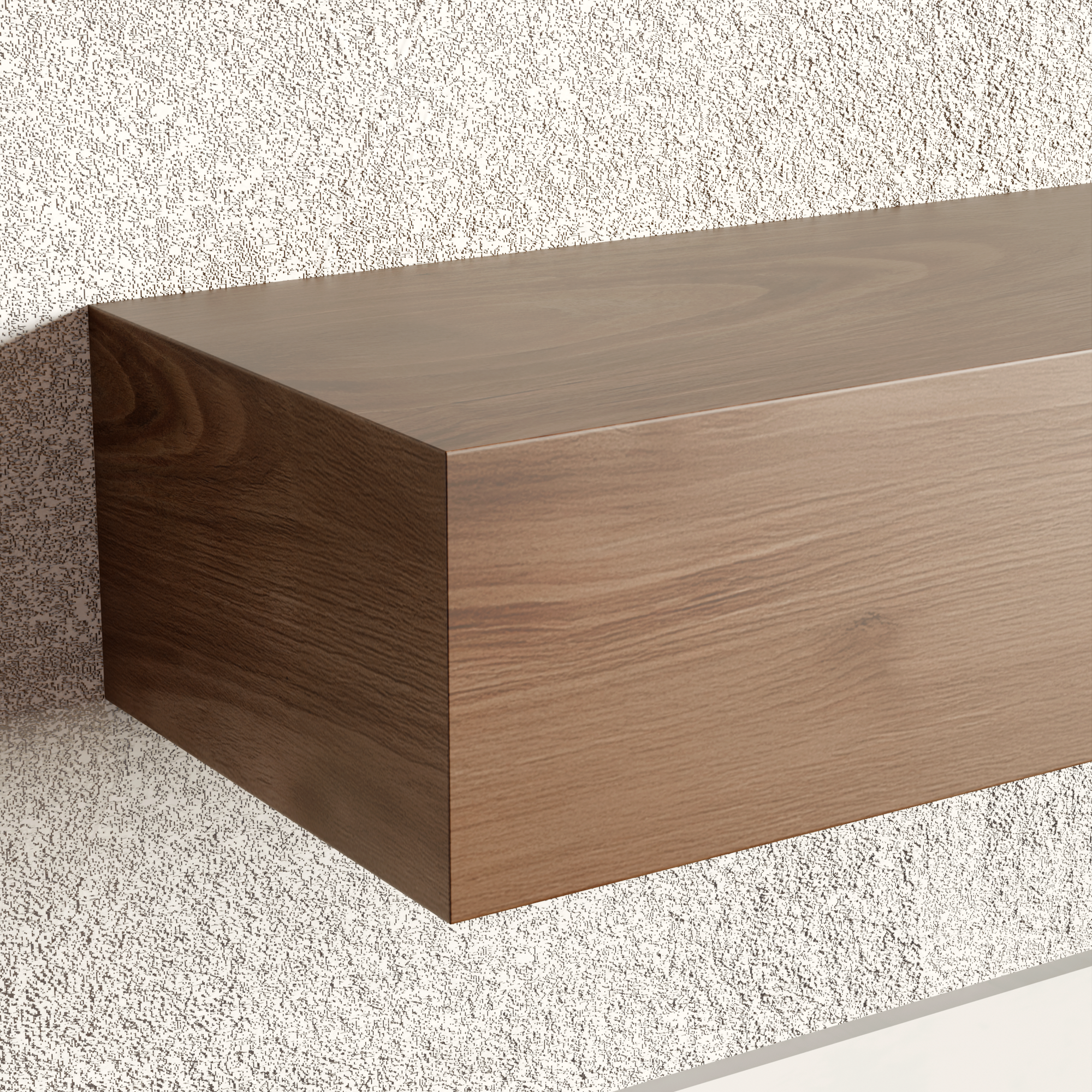 Walnut Floating Shelf | 6 Inch Thick