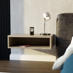 Hardwood Veneer Floating Nightstand Shelf