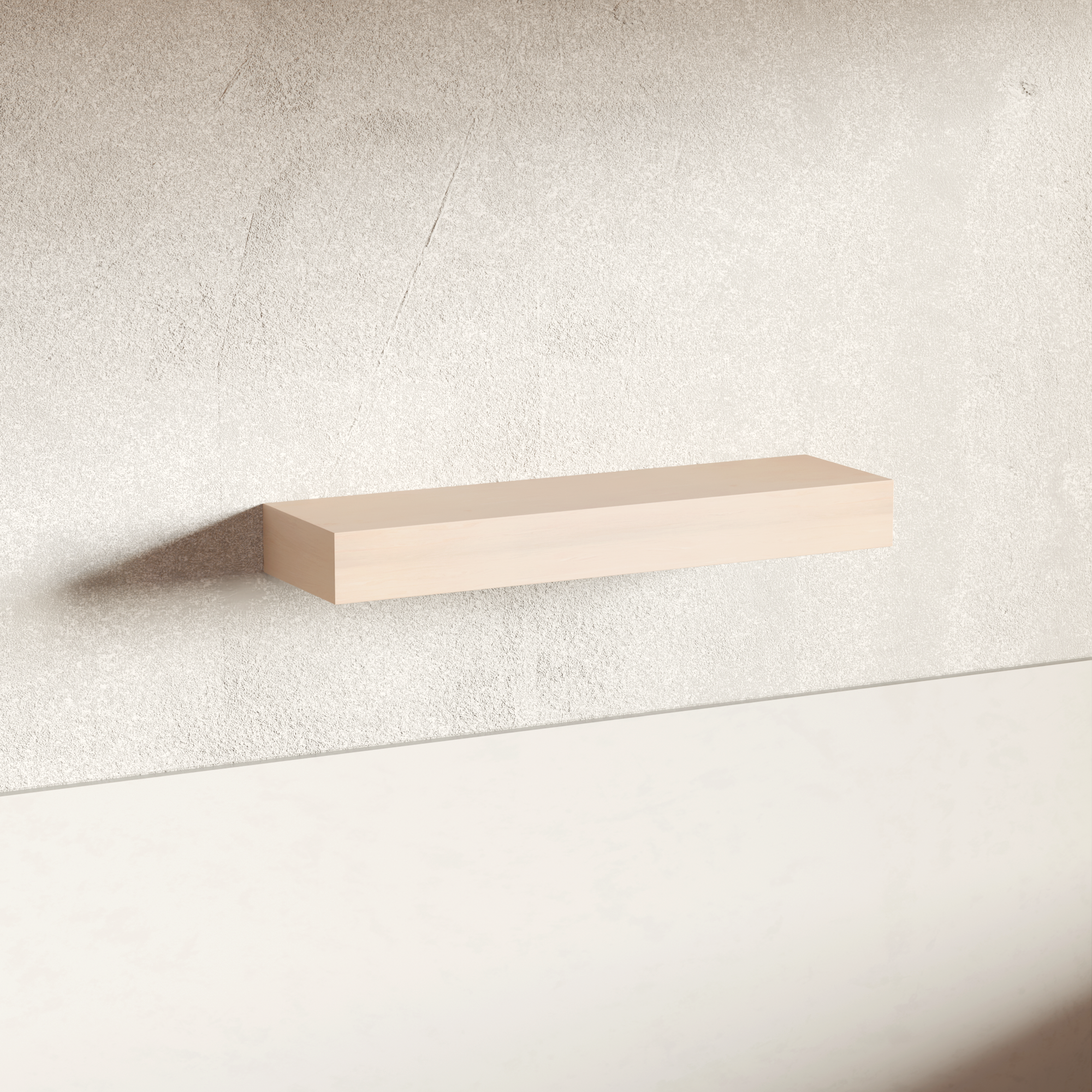 River Pine Floating Shelf | 4 Inch Thick
