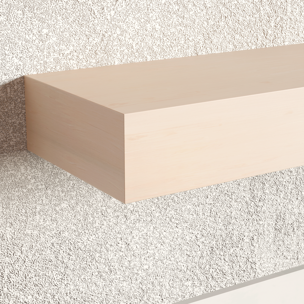 River Pine Floating Shelf | 4 Inch Thick