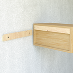 Hardwood Veneer Floating Storage Cabinet