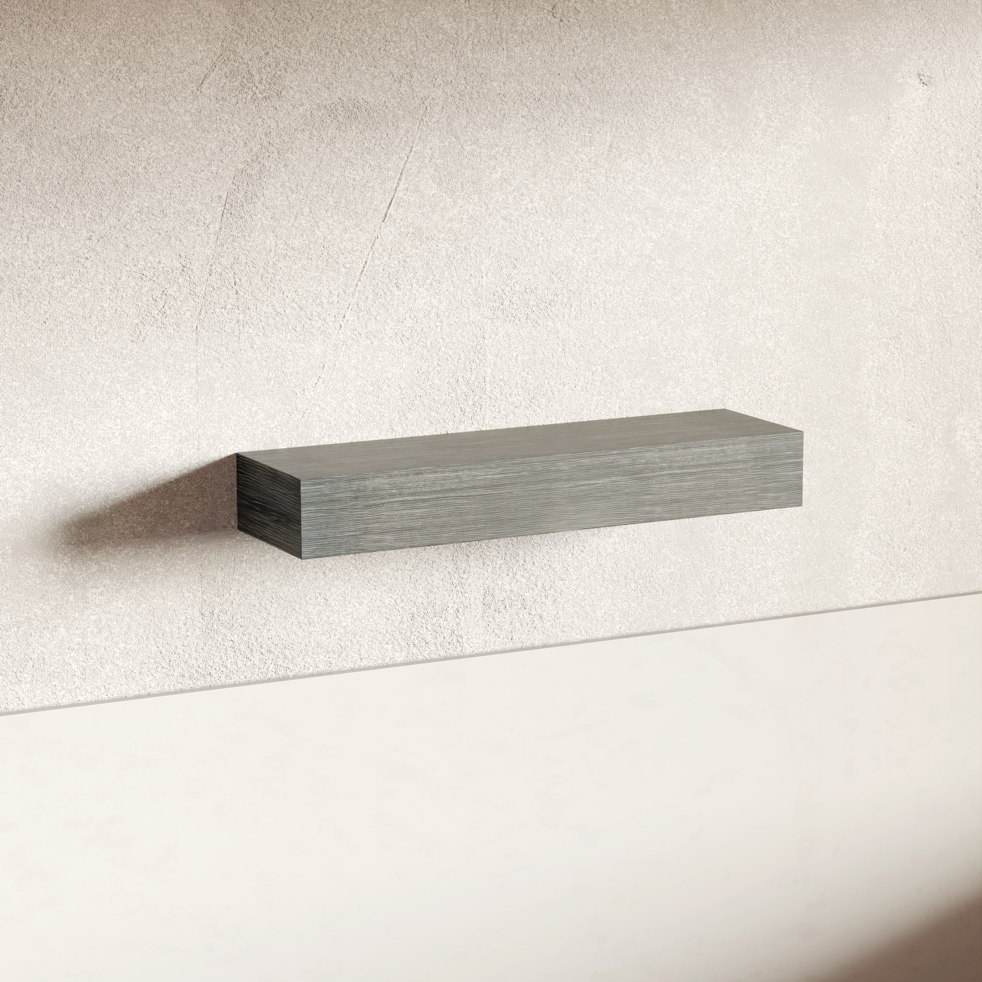 Weathered Slate Floating Shelf | 5 Inch Thick