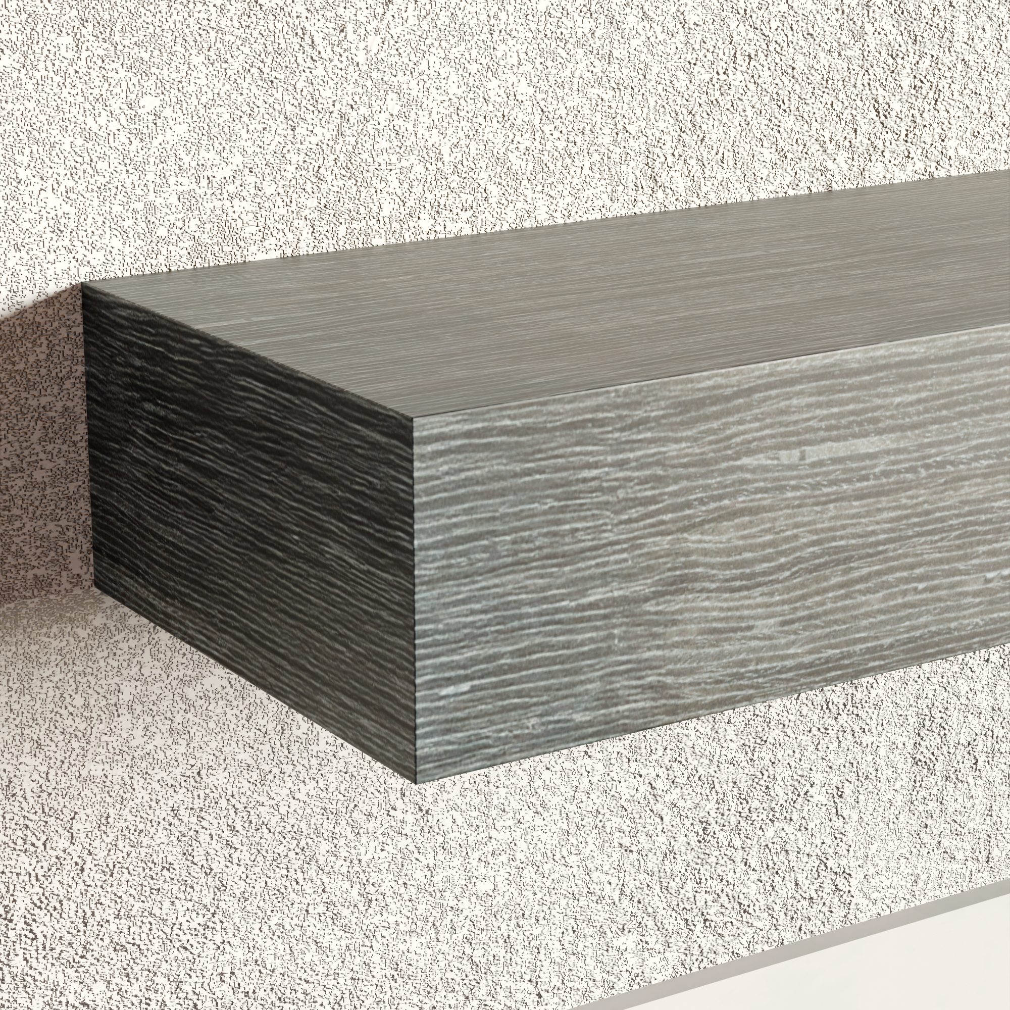 Weathered Slate Floating Shelf | 5 Inch Thick