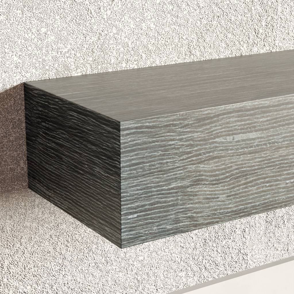 Weathered Slate Floating Shelf | 6 Inch Thick