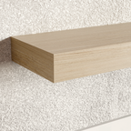 White Rift Oak Floating Shelf | 3 Inch Thick