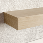 White Rift Oak Floating Shelf | 4 Inch Thick