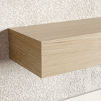 White Rift Oak Floating Shelf | 5 Inch Thick