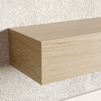 White Rift Oak Floating Shelf | 6 Inch Thick
